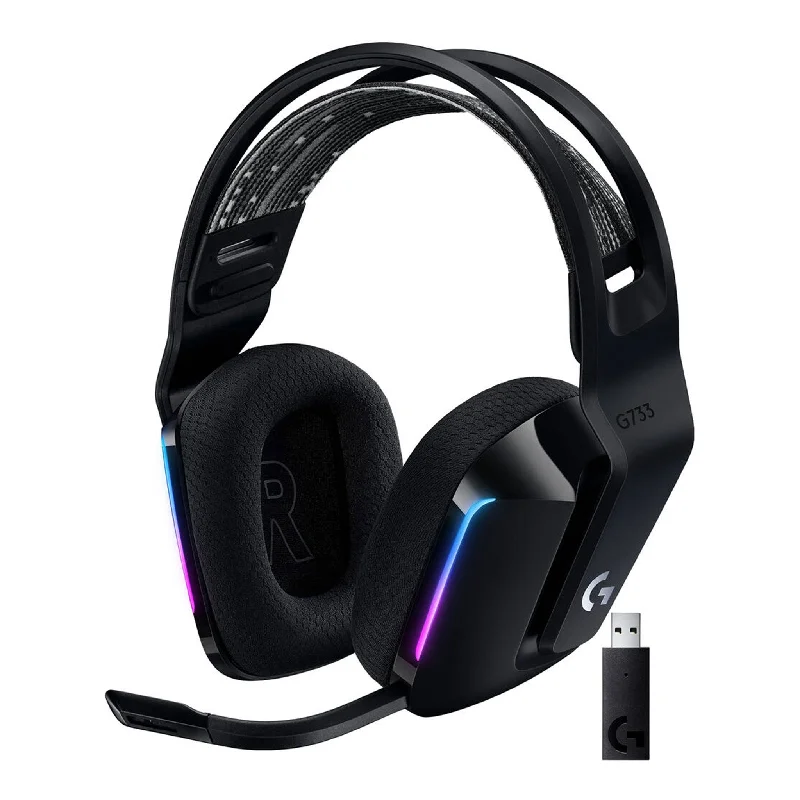 Logitech 981-000863 G733 Lightspeed Wireless RGB Gaming Headset - Black