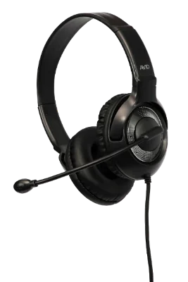 School Testing Headset with 3.5mm Plug (Black/Silver)